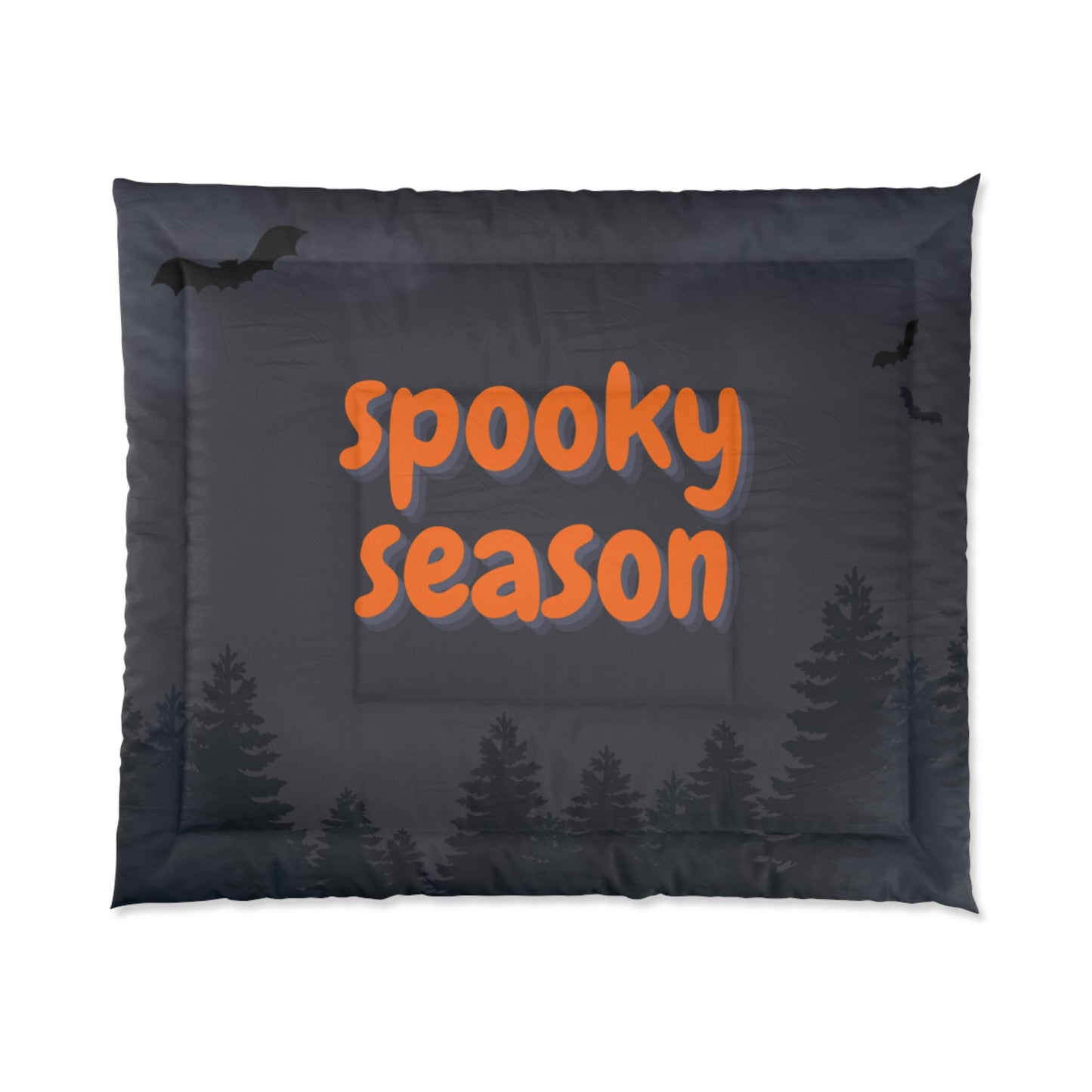 Spooky Season Comforter, Halloween Bedding, Cozy Throw Blanket, Fall Decor, Seasonal Comfort, Dark Bedroom Accessories