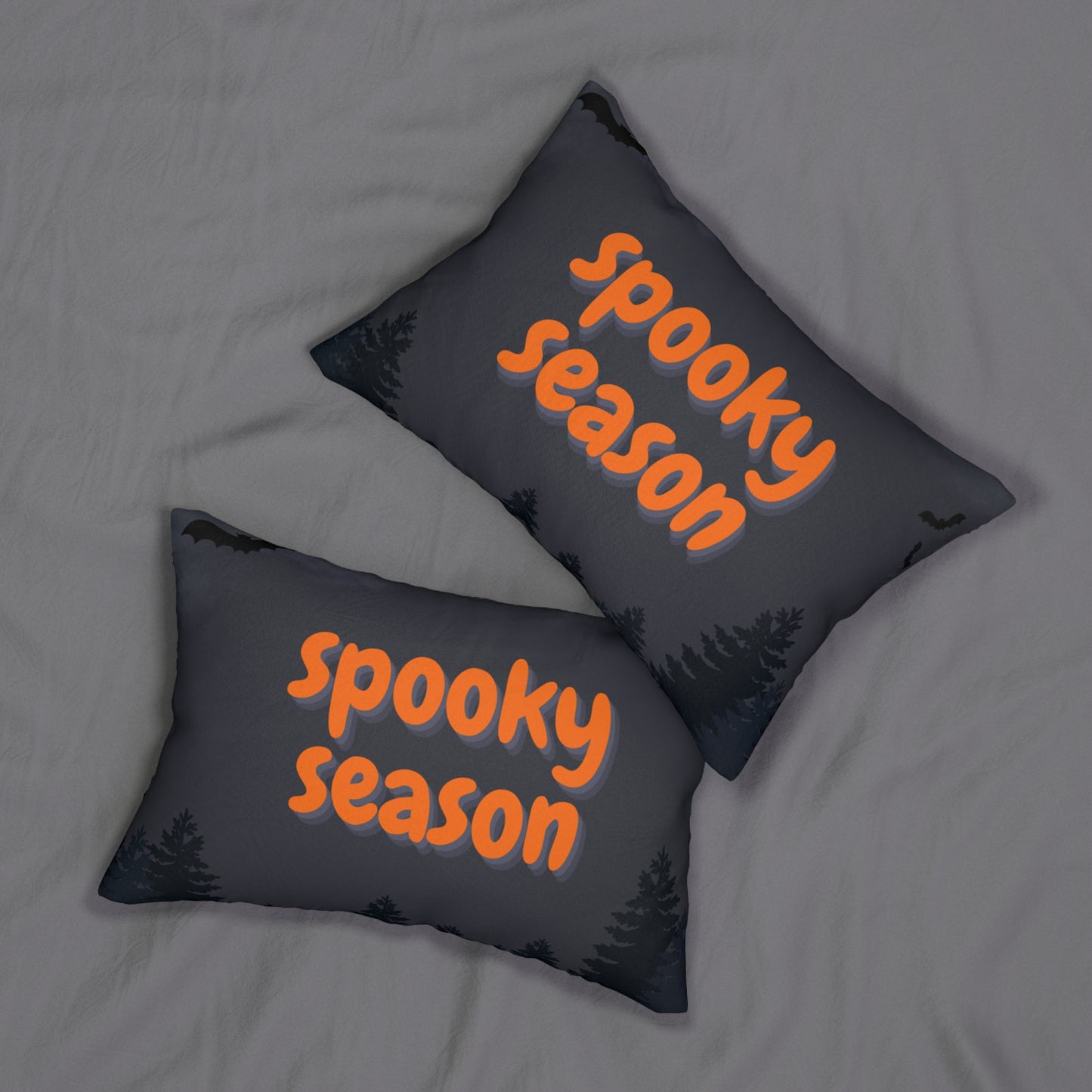 Spooky Season Lumbar Pillow, Halloween Decor, Cozy Home Accents, Fall Pillows, Autumn Vibes, Gift for Halloween Lovers