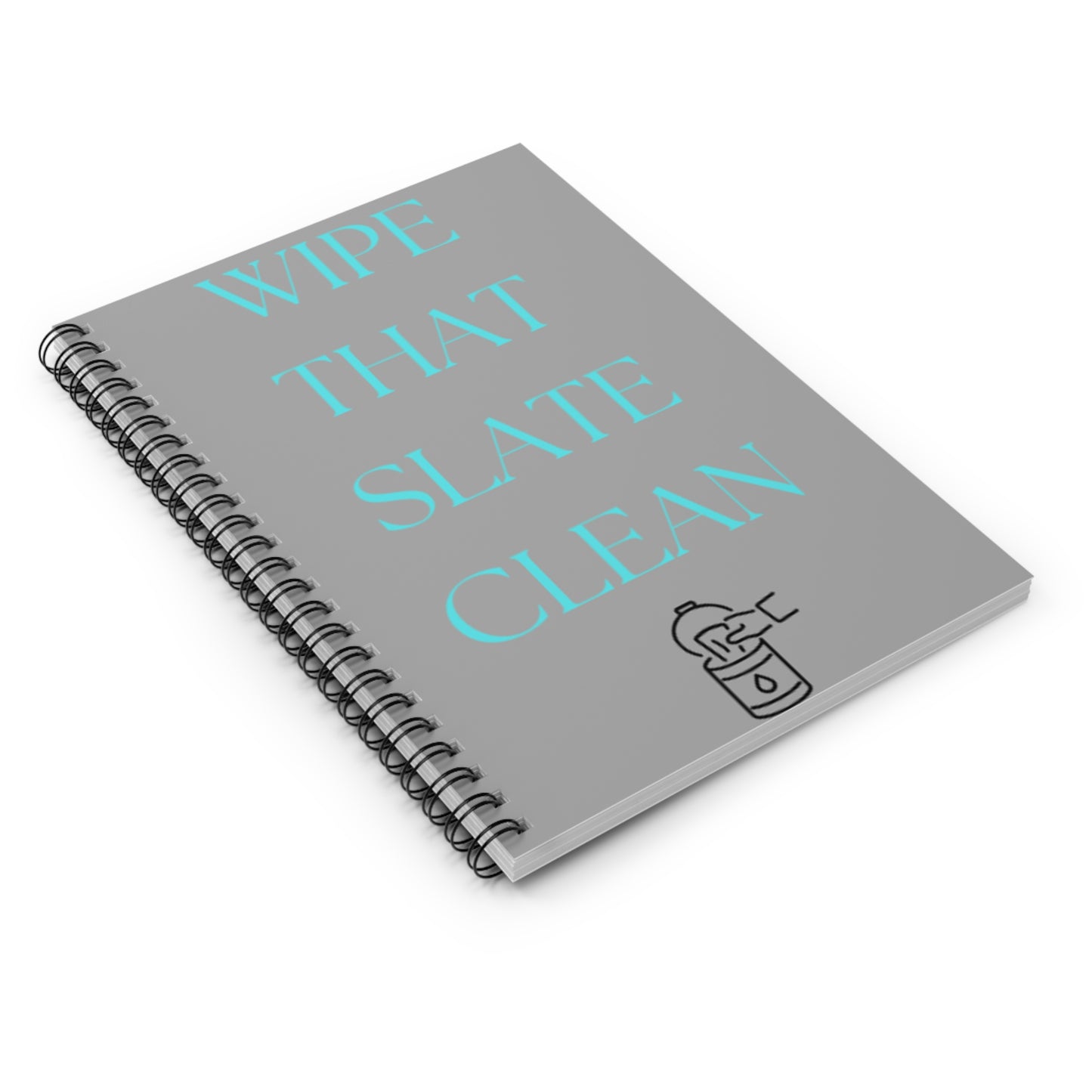 Wipe That Slate Clean Spiral Notebook, Motivational Journal, Unique Gifts for Students, Writing Pad, Work Planner, Creative Idea Book