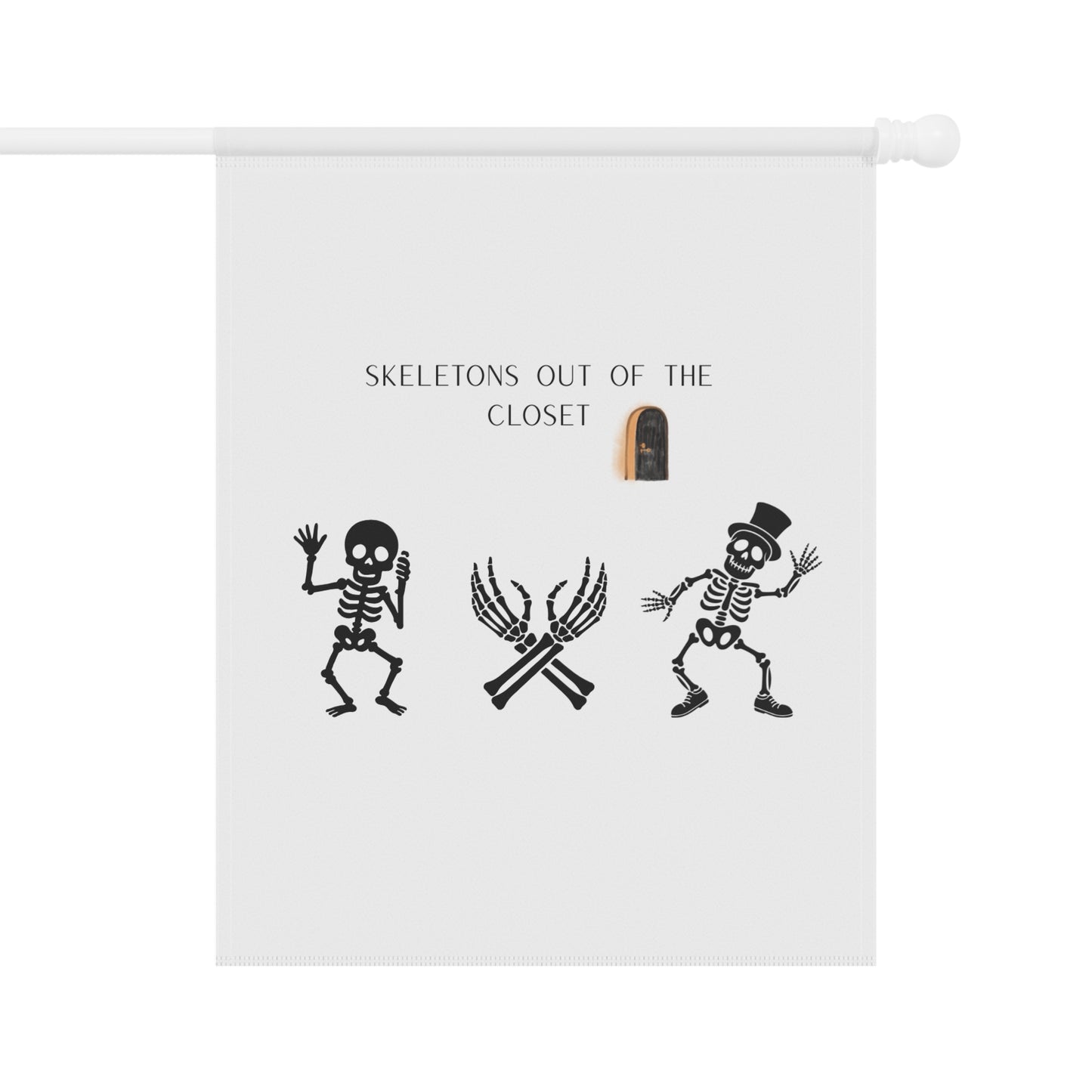 Skeletons Out of the Closet Garden Banner, Halloween Yard Decor, Spooky Outdoor Sign, Skeletons Party Decor, fall decoration