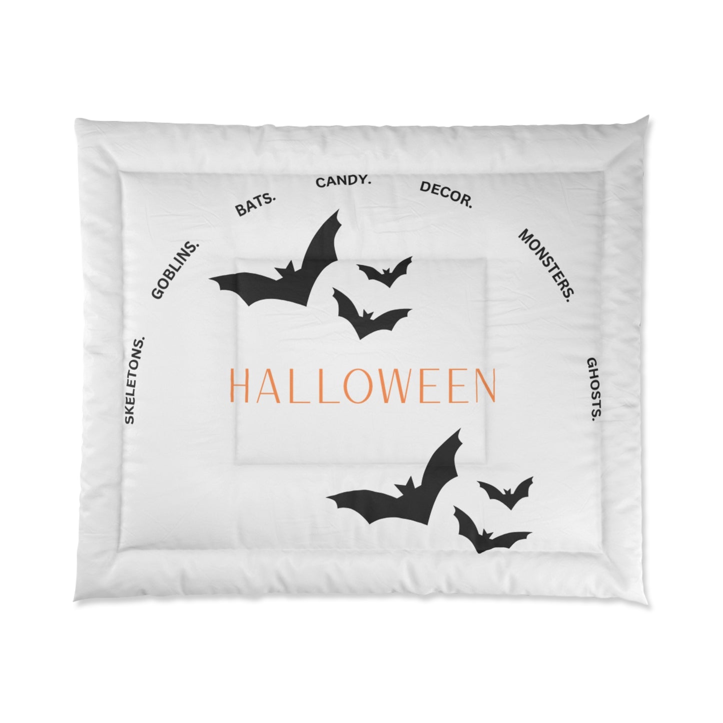 Halloween Comforter - Spooky Bat Design, Cozy Bedding, Fall Decor, Perfect for Autumn Nights, Seasonal Bedroom