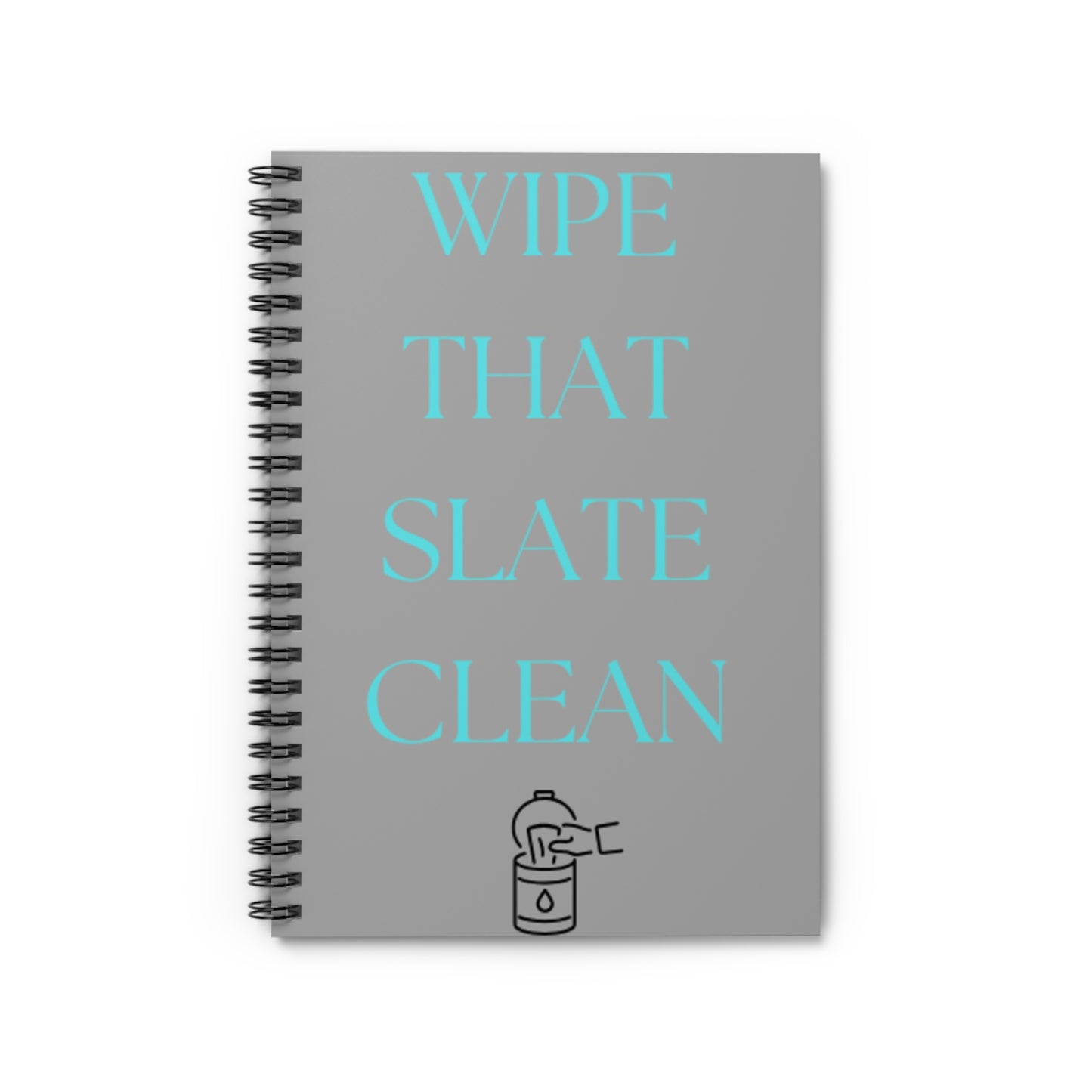 Wipe That Slate Clean Spiral Notebook, Motivational Journal, Unique Gifts for Students, Writing Pad, Work Planner, Creative Idea Book