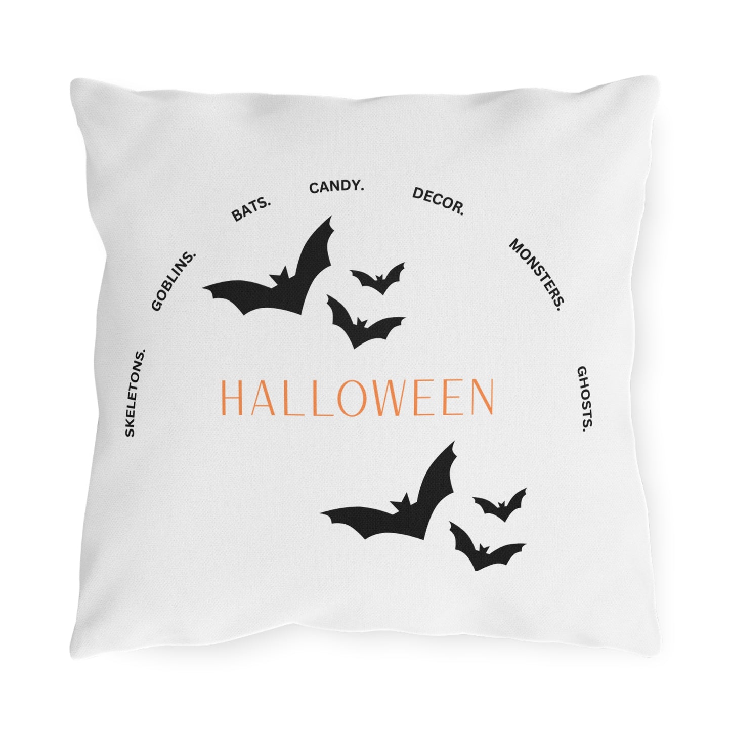 Halloween Outdoor Pillow, Spooky Decor Cushion, Fall Home Accent, Halloween Party Decor, Decorative Throw Pillow
