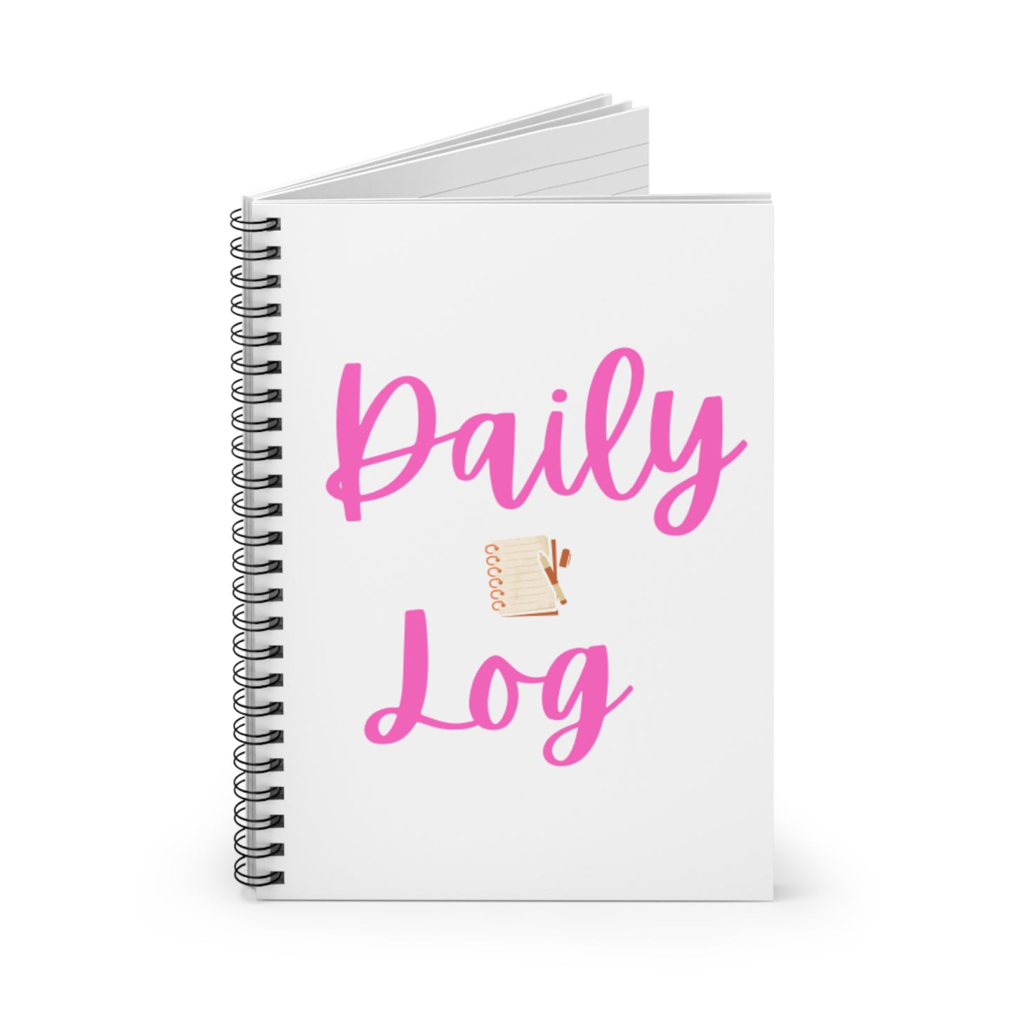 Daily Log Spiral Notebook - Perfect for Journaling, Note-Taking, Planning, Gift for Students, Daily Organizer