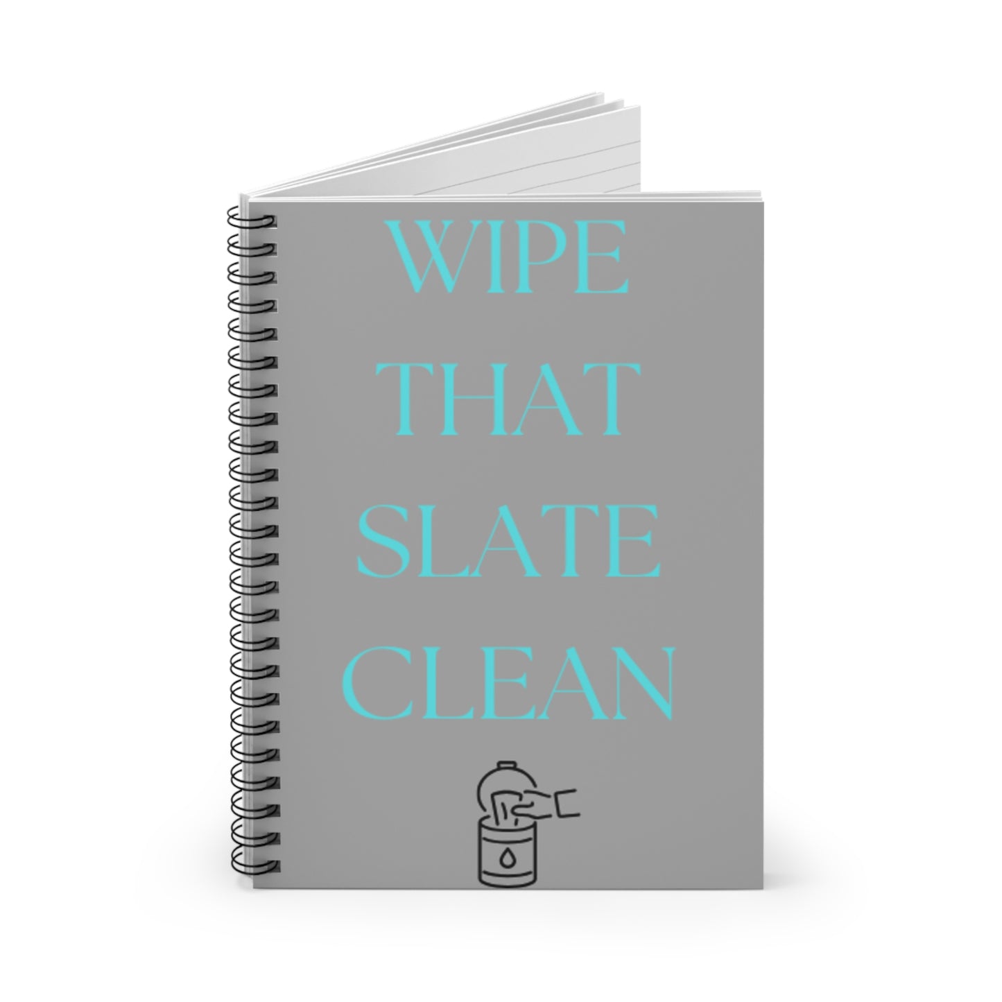 Wipe That Slate Clean Spiral Notebook, Motivational Journal, Unique Gifts for Students, Writing Pad, Work Planner, Creative Idea Book