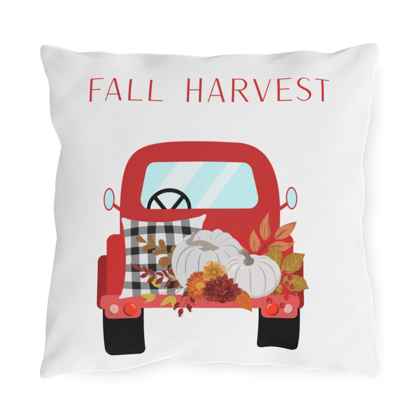 Fall Harvest Outdoor Pillow | Cozy Autumn Decor, Seasonal Cushion, Outdoor Seating, Thanksgiving Decor, Home Accent