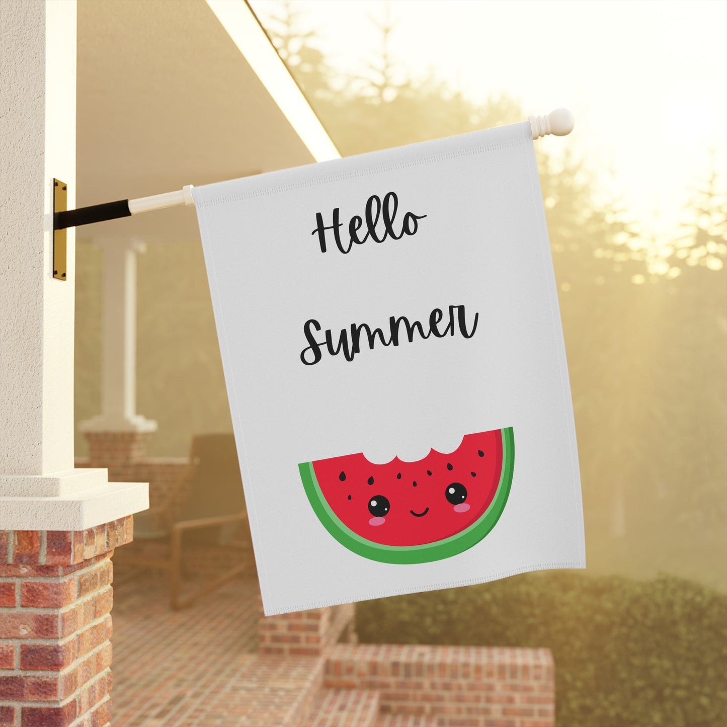 Hello Summer Watermelon Garden Flag