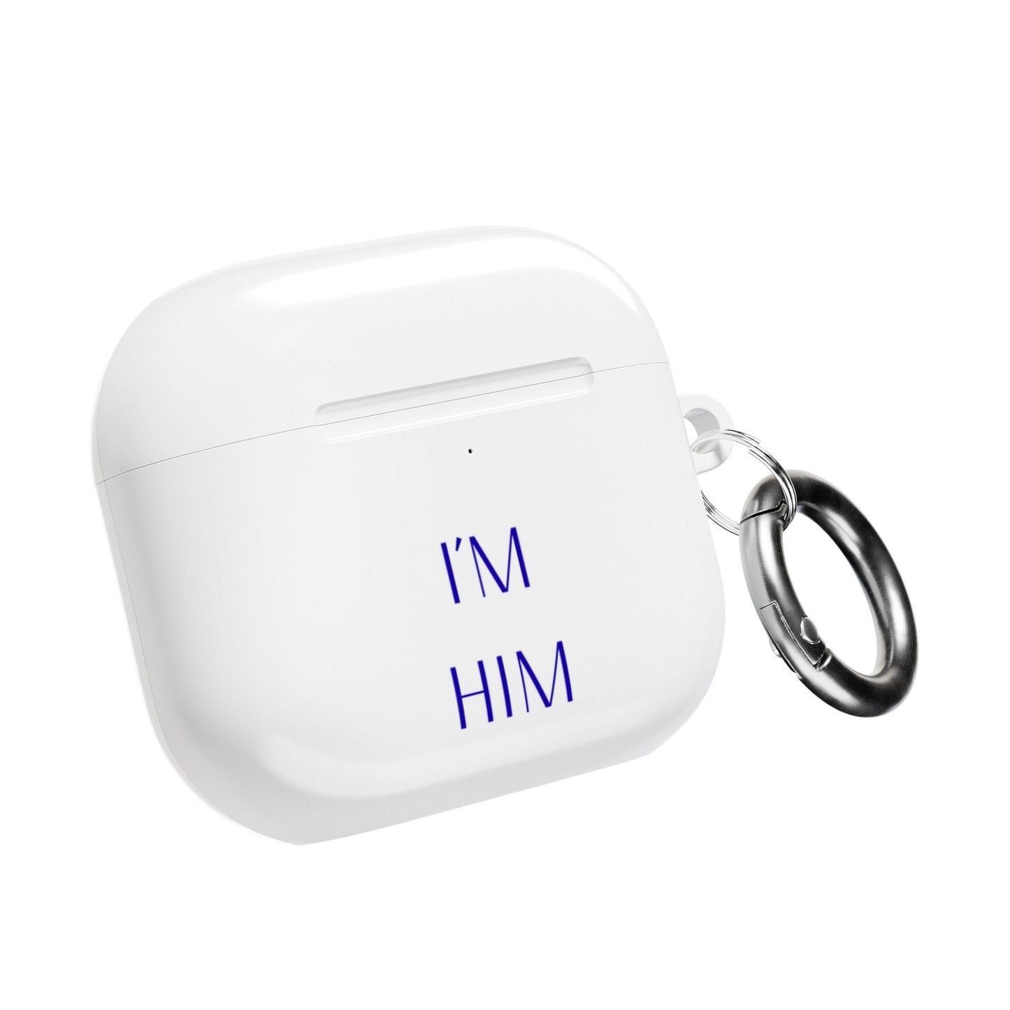 AirPod Case — “I’M HIM” Minimal Blue Text Silicone Protective Case