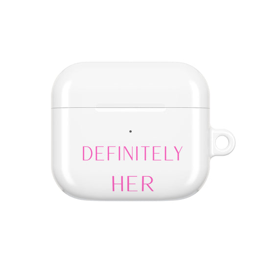 Definitely Her AirPod Case — Pink Feminine Protective Case