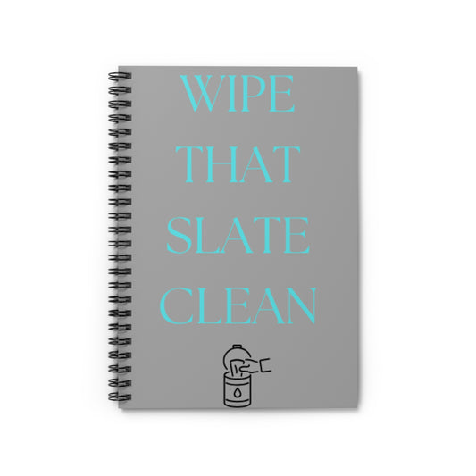Wipe That Slate Clean Spiral Notebook, Motivational Journal, Unique Gifts for Students, Writing Pad, Work Planner, Creative Idea Book