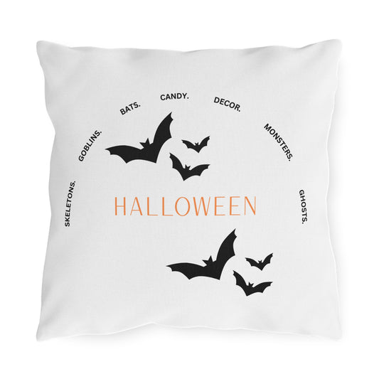 Halloween Outdoor Pillow, Spooky Decor Cushion, Fall Home Accent, Halloween Party Decor, Decorative Throw Pillow