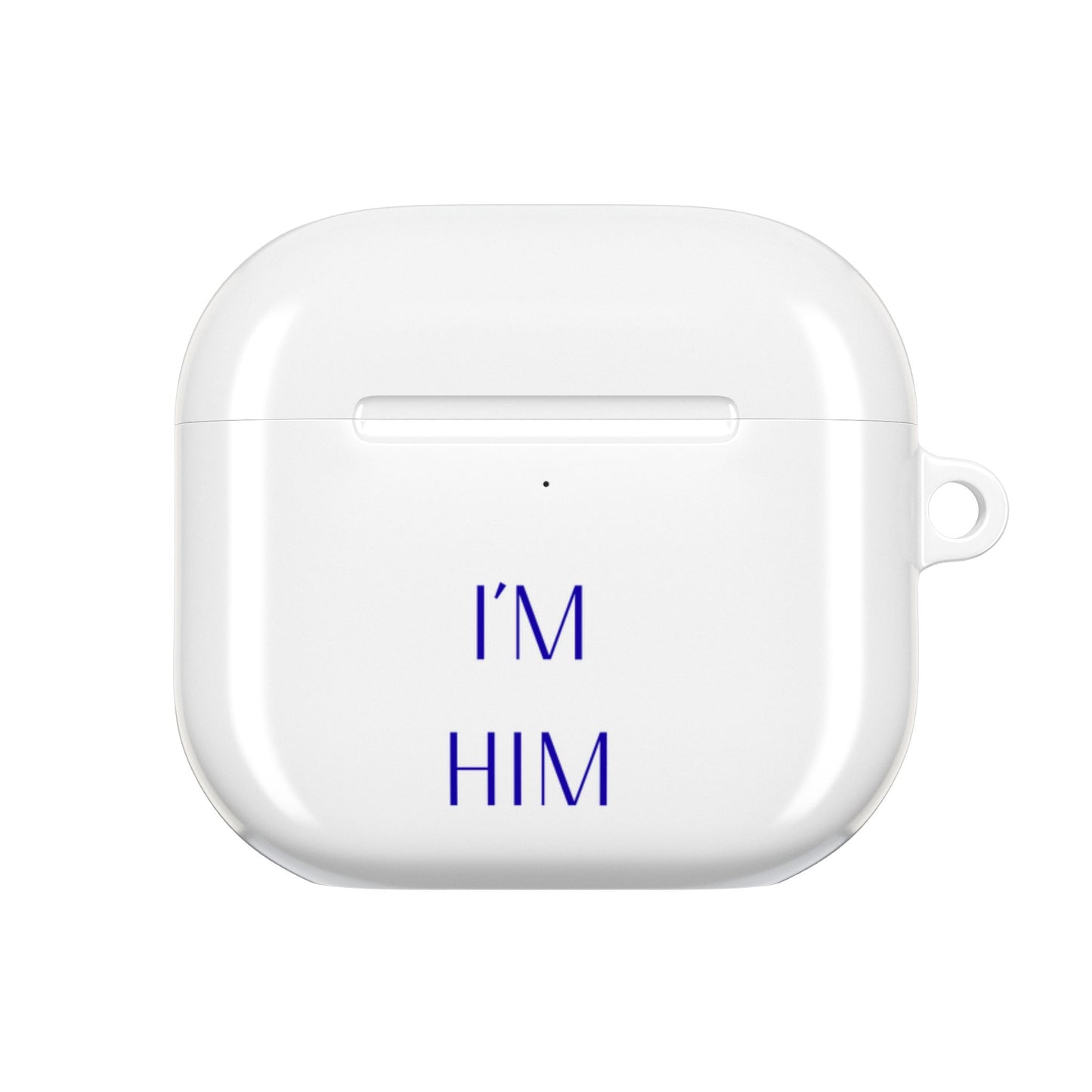 AirPod Case — “I’M HIM” Minimal Blue Text Silicone Protective Case