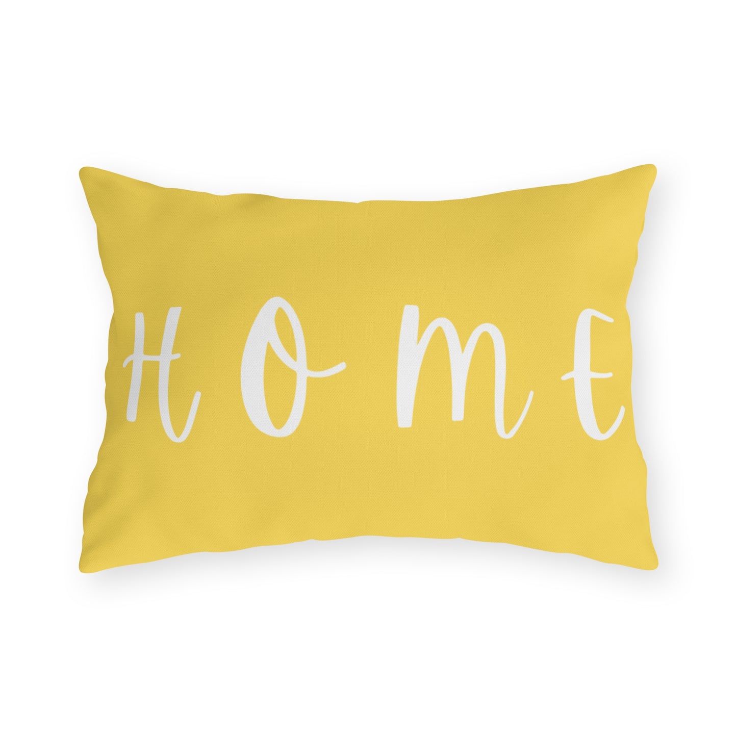HOME Yellow Outdoor Pillow — Bright Farmhouse Patio Cushion
