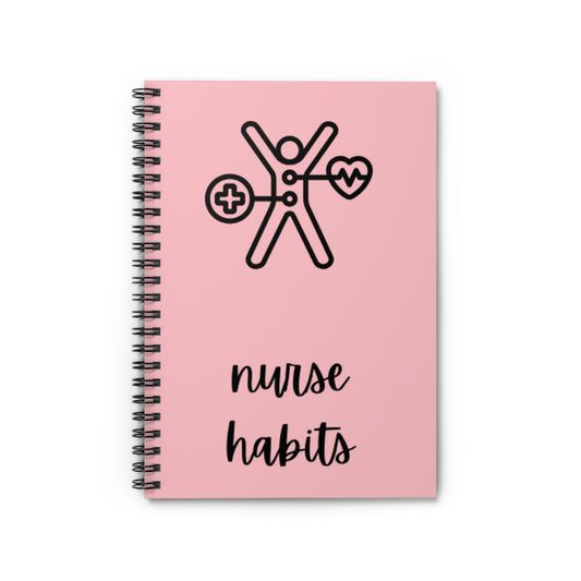Nurse Habits Spiral Notebook - Inspirational Journal for Nurses, Mental Health, Self-Care, Gifts for Healthcare Workers