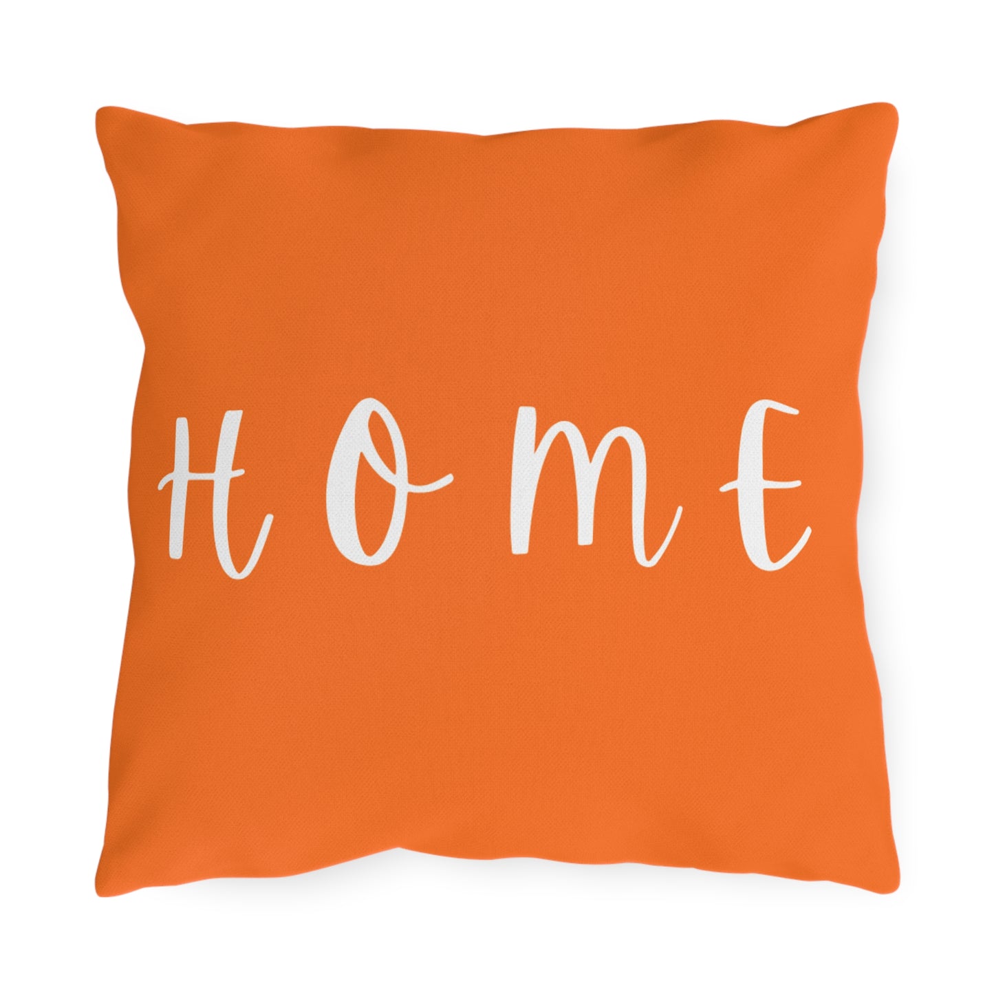 Home Script Outdoor Pillow – Orange Patio Decorative Throw