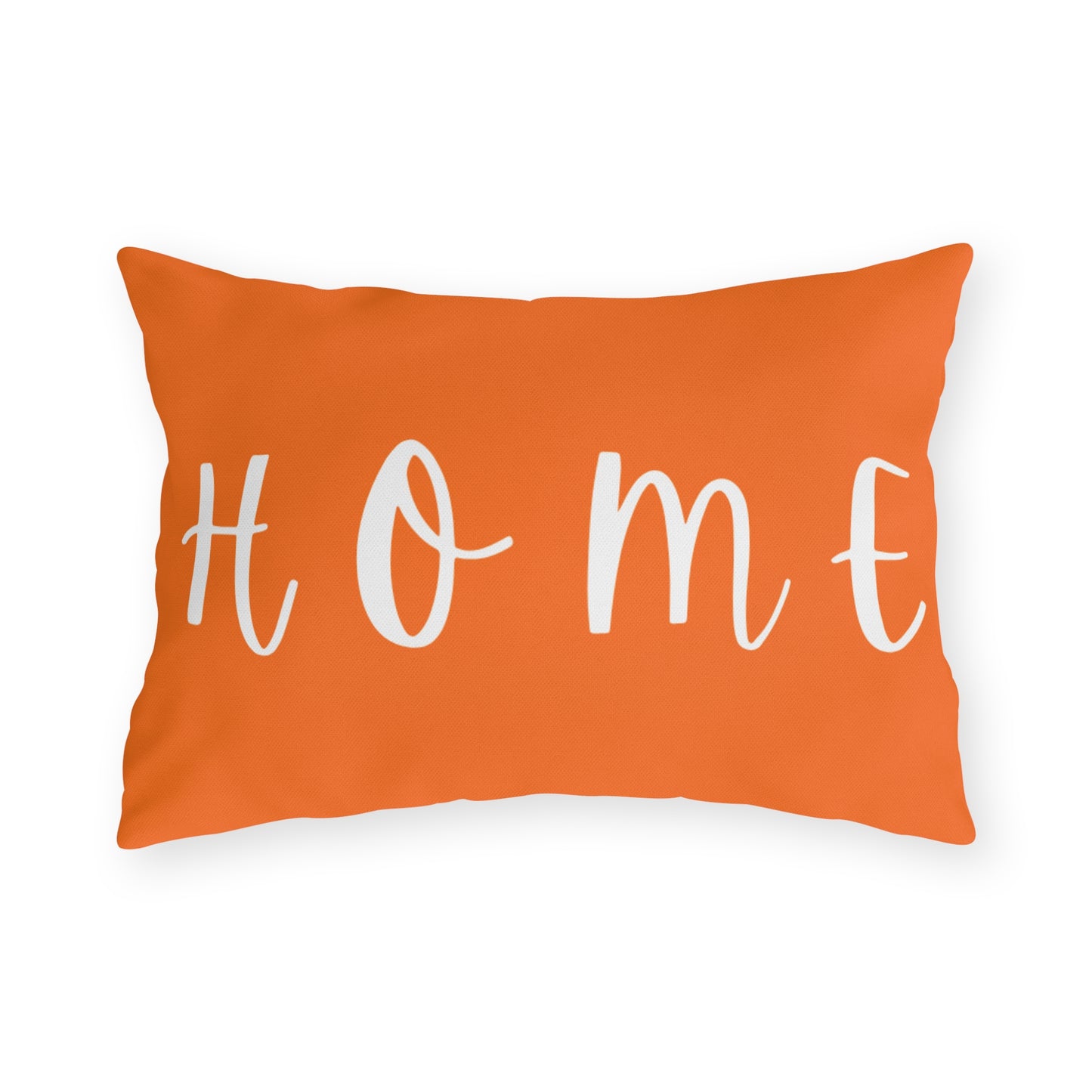 Home Script Outdoor Pillow – Orange Patio Decorative Throw