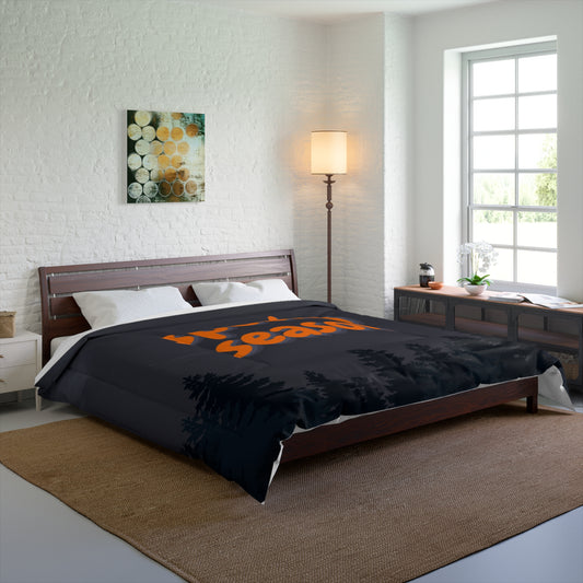 Spooky Season Comforter, Halloween Bedding, Cozy Throw Blanket, Fall Decor, Seasonal Comfort, Dark Bedroom Accessories