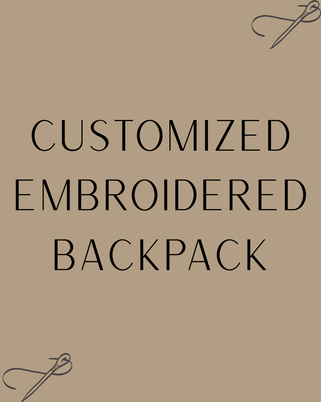 CUSTOM EMBROIDERED BACK PACK